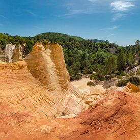 The ochre mountains of Le Colorado de Rustrel, Provence Vaucluse, France by Rene van der Meer