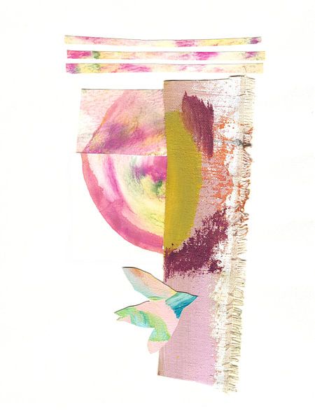 Collage of abstract paintings (Free Bird 4) by Sara Haver