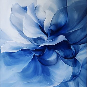 blauw abstract van CanvasbyCaro
