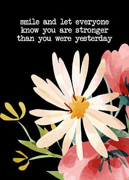 Be Stronger - Motivierender Spruch & Positives Denken von Millennial Prints