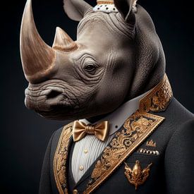 Sir Rhino oftewel Koning neushoorn van John van den Heuvel