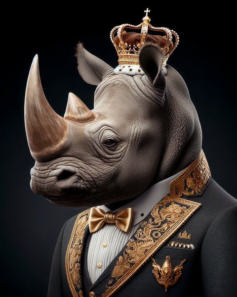 Sir Rhino ou King rhino par Dutch Art Works