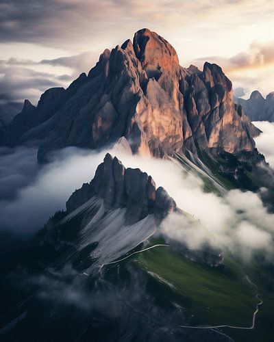 View of the rocks of the Dolomites