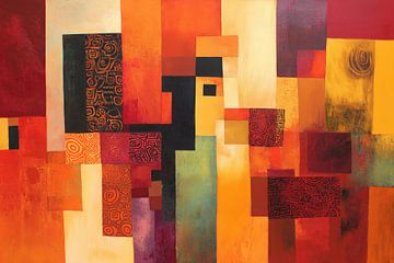 Afrika abstract 6 van Bert Nijholt