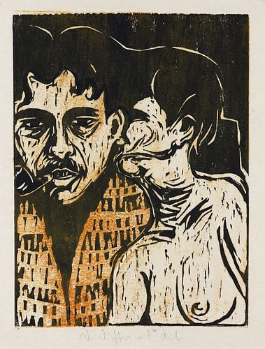 Schilder en model - Dichter en vrouw, ERNST LUDWIG KIRCHNER, 1907