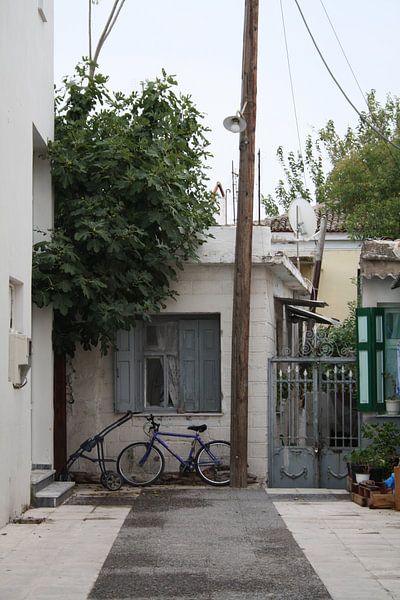 Fiets bij grieks huis von Jetty Boterhoek