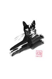 eine grimmig starrende Katze von Péchane Sumie