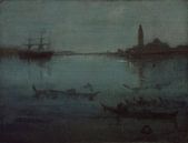 Nocturne in Blue and Silver- The Lagoon, Venice, James Abbott McNeill Whistler by Masterful Masters thumbnail