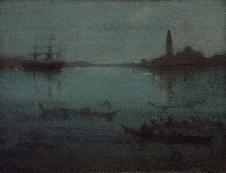 Nocturne in Blue and Silver- The Lagoon, Venice, James Abbott McNeill Whistler by Masterful Masters