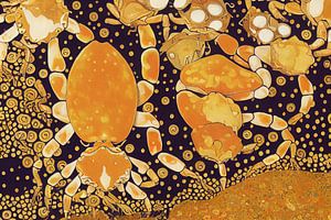 Abstrakte Krabben im Stil von Gustav Klimt