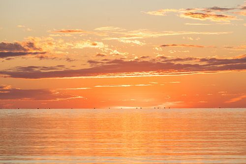 Zonsondergang aan de Spaanse kust