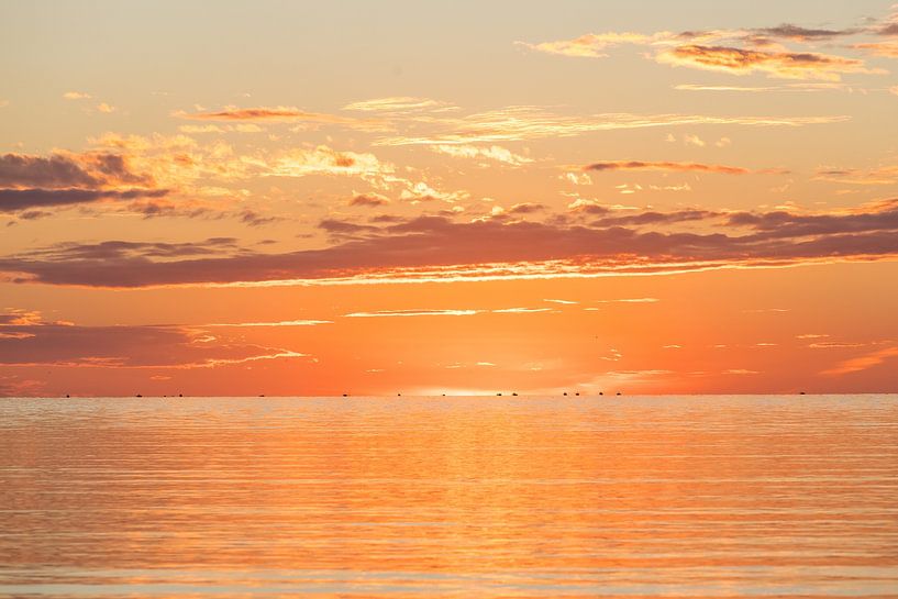 Sonnenuntergang an der spanischen Küste von Peter Haastrecht, van