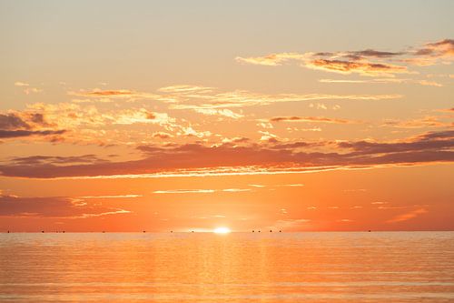 Zonsondergang aan de Spaanse kust