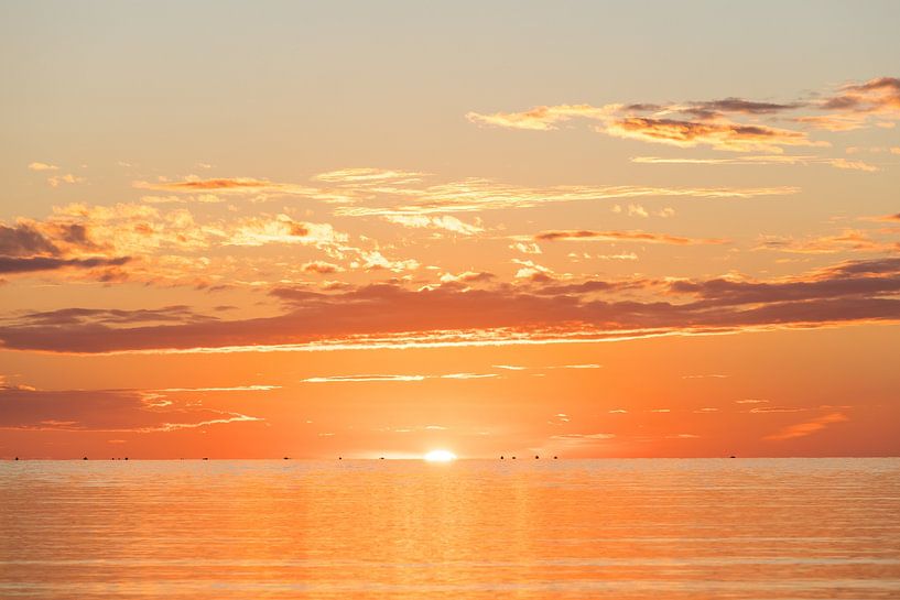 Sonnenuntergang an der spanischen Küste von Peter Haastrecht, van
