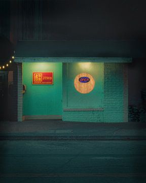 Japanisches Sushi-Restaurant bei Nacht von Tom Windeknecht
