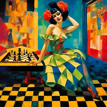 Chess Woman van Gert-Jan Siesling