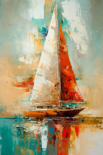 Abstract Serene Sailing Adventure