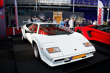 White Lamborghini Countach at the Amsterdam Motor Show