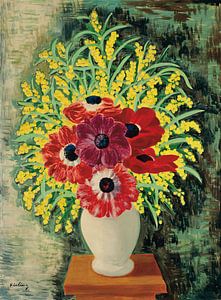 Moïse Kisling - Buschwindröschen und Mimosen