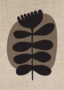 TW living - Linen collection - black flower