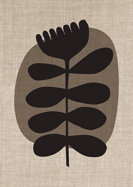 TW living - Linen collection - black flower von TW living