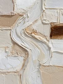 Abstract creamy white brush strokes by IamHome Studio
