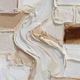 Abstrakte, cremeweiße Pinselstriche von IamHome Studio