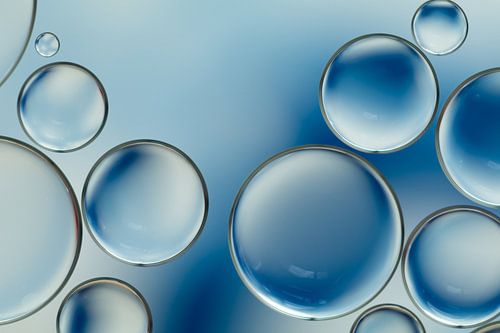 Oliedruppels op water (Denim)