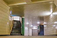 Maas Tunnel, Rotterdam, pedestrian tunnel by Frans Blok - photos, art and other wall decoration thumbnail