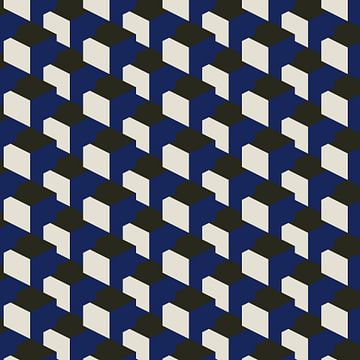 Geometrisch jaren 70 retro-patroon nr. 5 van Dina Dankers
