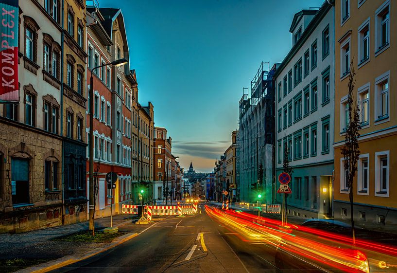 On the road in Chemnitz by Johnny Flash