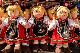 Straw dolls souvenir from Strasbourg Alsace France by Dieter Walther