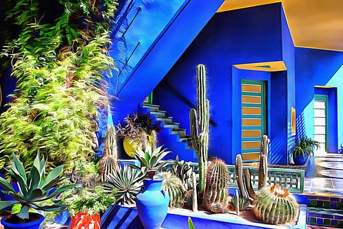 Kubistische Villa Jardin Majorelle Marrakesch