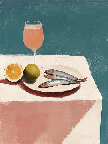 Sardines & Rosé van Studio Allee