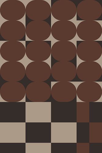 Retro kunst uit de jaren 70. Abstract geometrisch patroon nr. 7