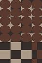Retro kunst uit de jaren 70. Abstract geometrisch patroon nr. 7 van Dina Dankers thumbnail