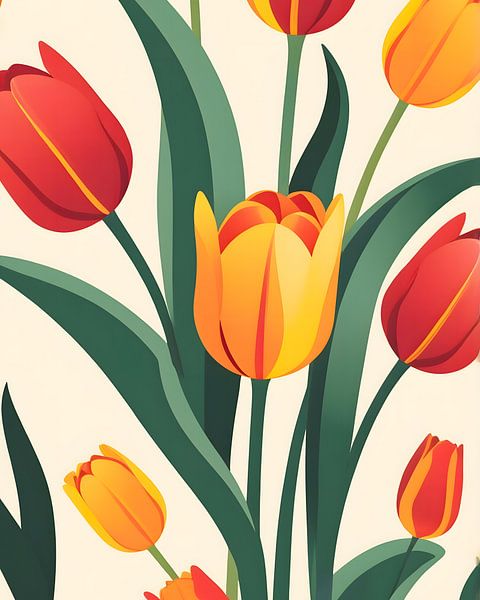 Bold Tulip Illustration by Kintsugi99 