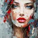 Woman with red lips by ARTemberaubend thumbnail