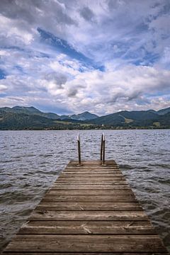 BAVARIA : DE VOETGANGERSBRUG - TEGERNSEE van Michael Nägele