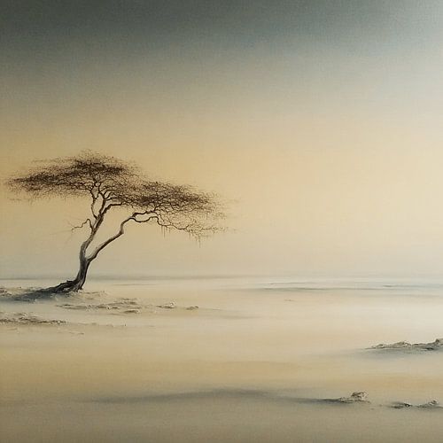 The Lonely Acacia in the Infinite Mist | Where Time Itself Has Gone Silent