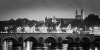 Saint Servatius Bridge in Black and White