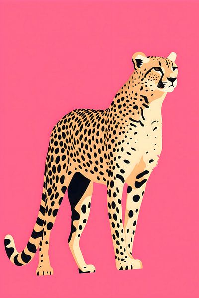 Leopard in Pink von NJ Midnight Studio