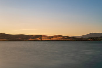 Sunset lake view