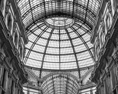 Glass ceiling construction of the Galleria Vittorio Emanuele II by berbaden photography