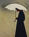 La dame au parapluie par Jan Keteleer Aperçu