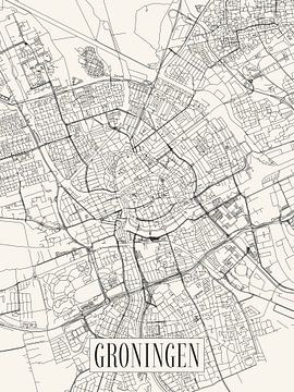 City map Groningen - City - Light version - Groningen Map by Locus Studio