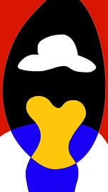 Silhouette of a woman - abstract art by Joyce Kuipers