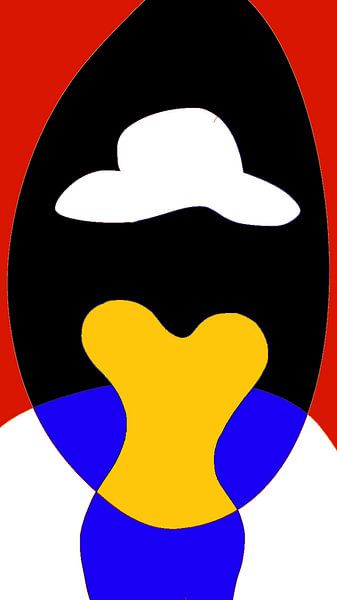 Silhouette of a woman - abstract art by Joyce Kuipers