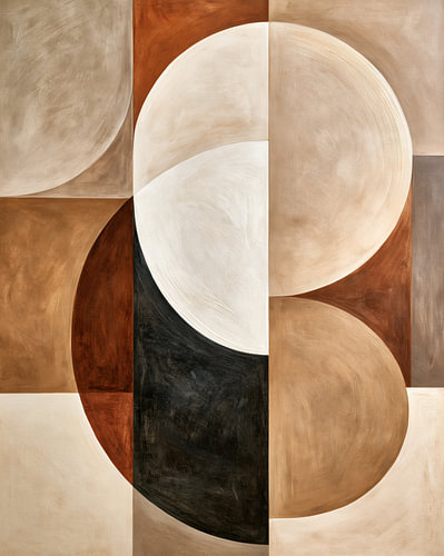 Warme Aardetinten Abstract