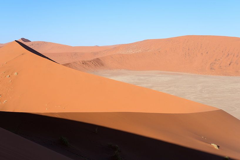 Sossusvlei, detail van een duinenlandschap van Nicolas Vangansbeke